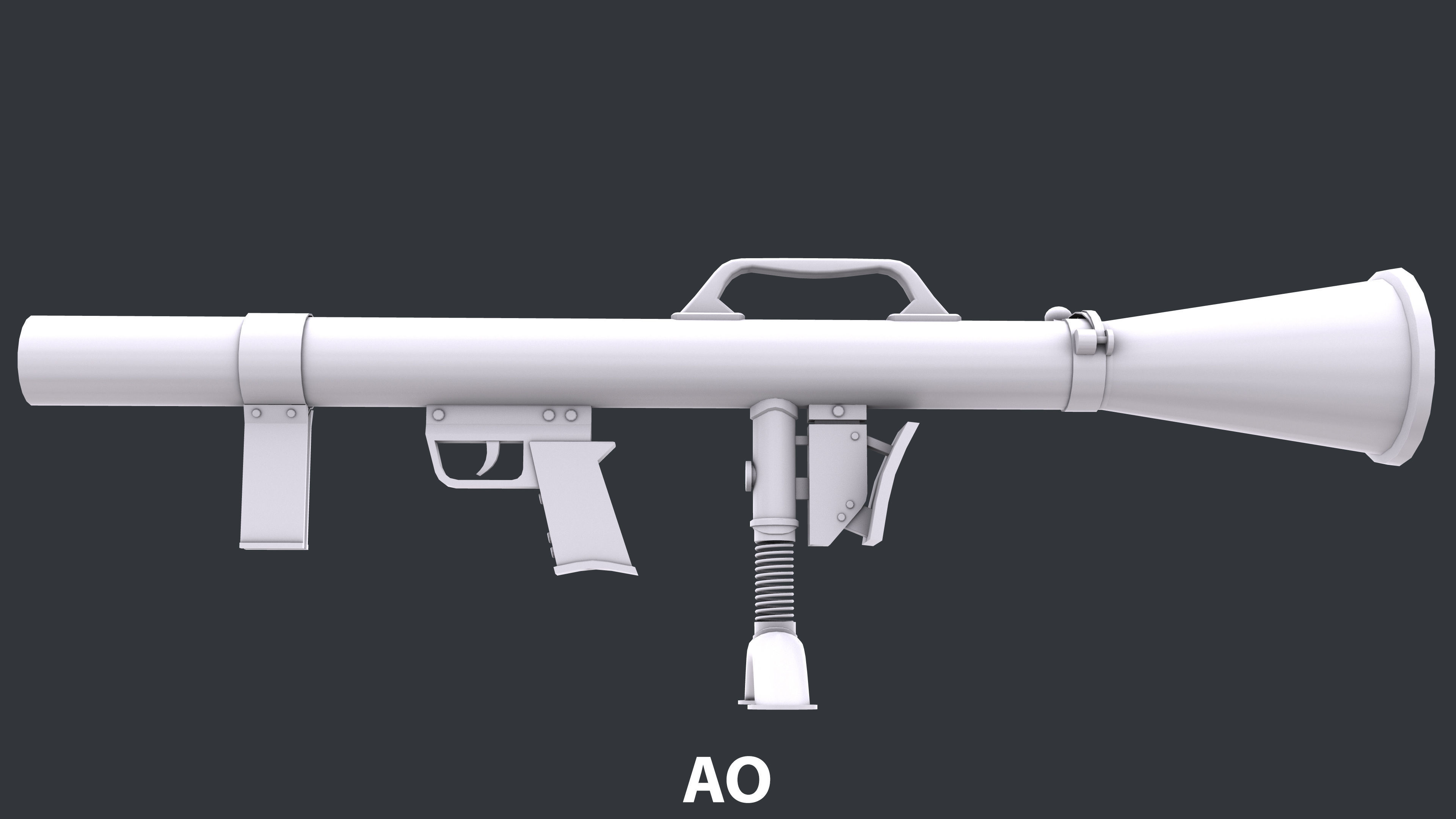 Rocket Launcher Game Ready 5   Low-poly 3D model_12