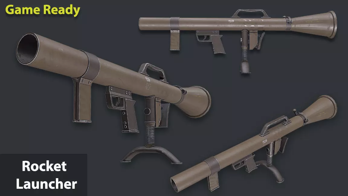 Rocket Launcher Game Ready 5   Low-poly 3D model_0