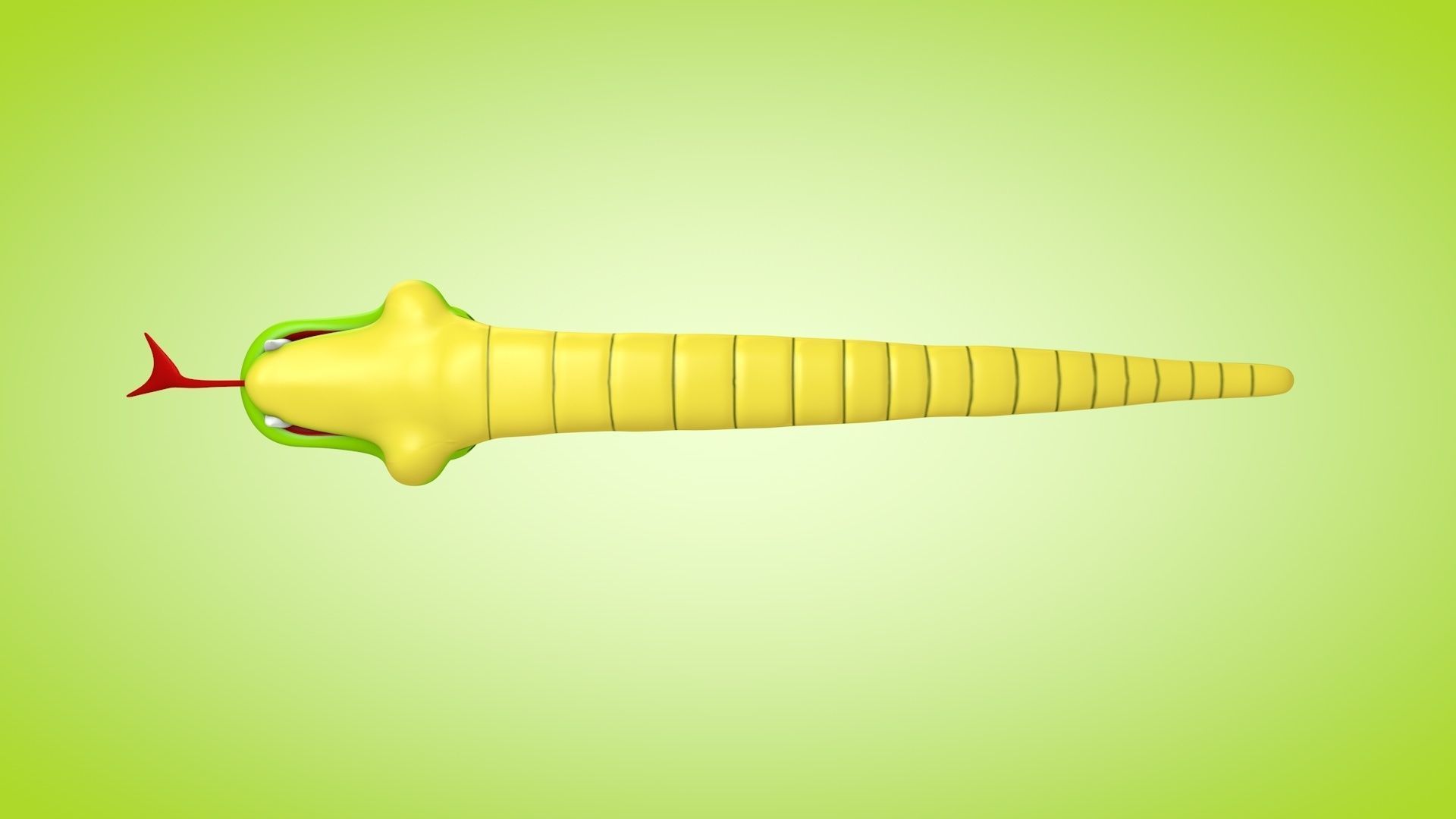 Snake cartoon Low-poly 3D model_8