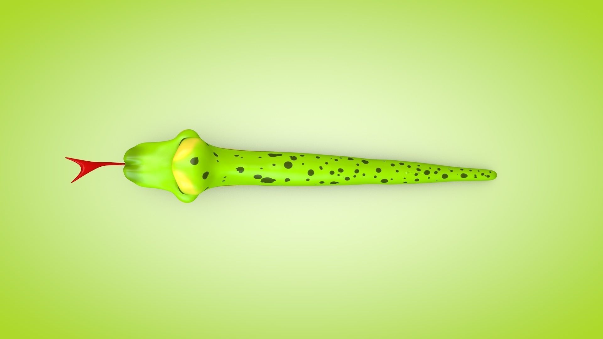 Snake cartoon Low-poly 3D model_7