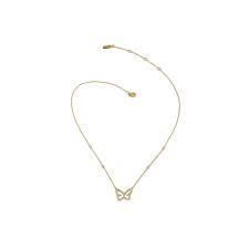 YD283 butterfly necklace in sterling silver 3D print model_2