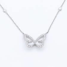 YD283 butterfly necklace in sterling silver 3D print model_20