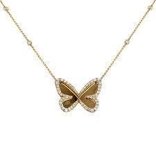 YD283 butterfly necklace in sterling silver 3D print model_12