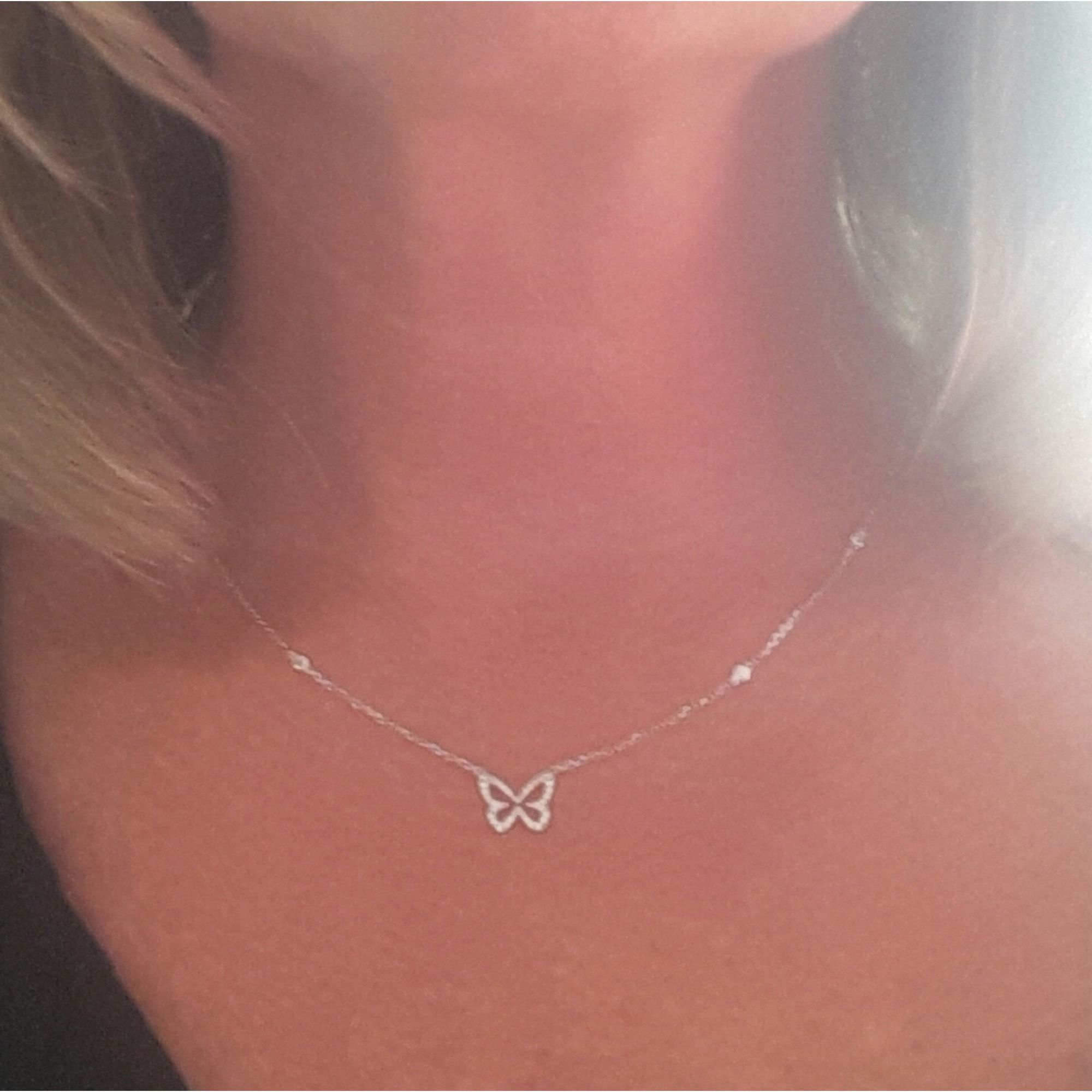 YD283 butterfly necklace in sterling silver 3D print model_5