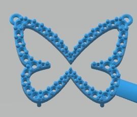 YD283 butterfly necklace in sterling silver 3D print model_6