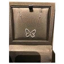 YD283 butterfly necklace in sterling silver 3D print model_4