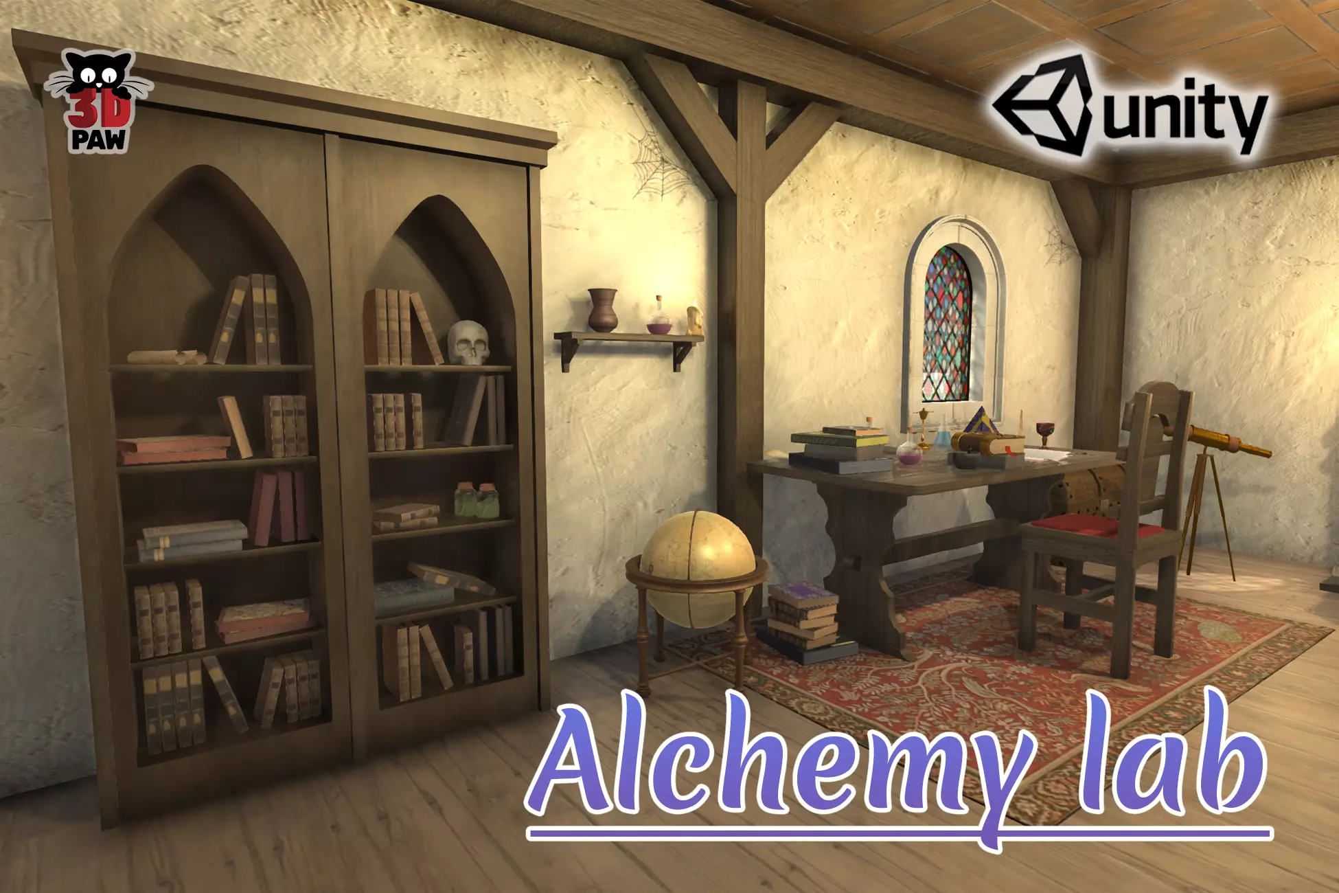 Alchemy lab Low-poly 3D model