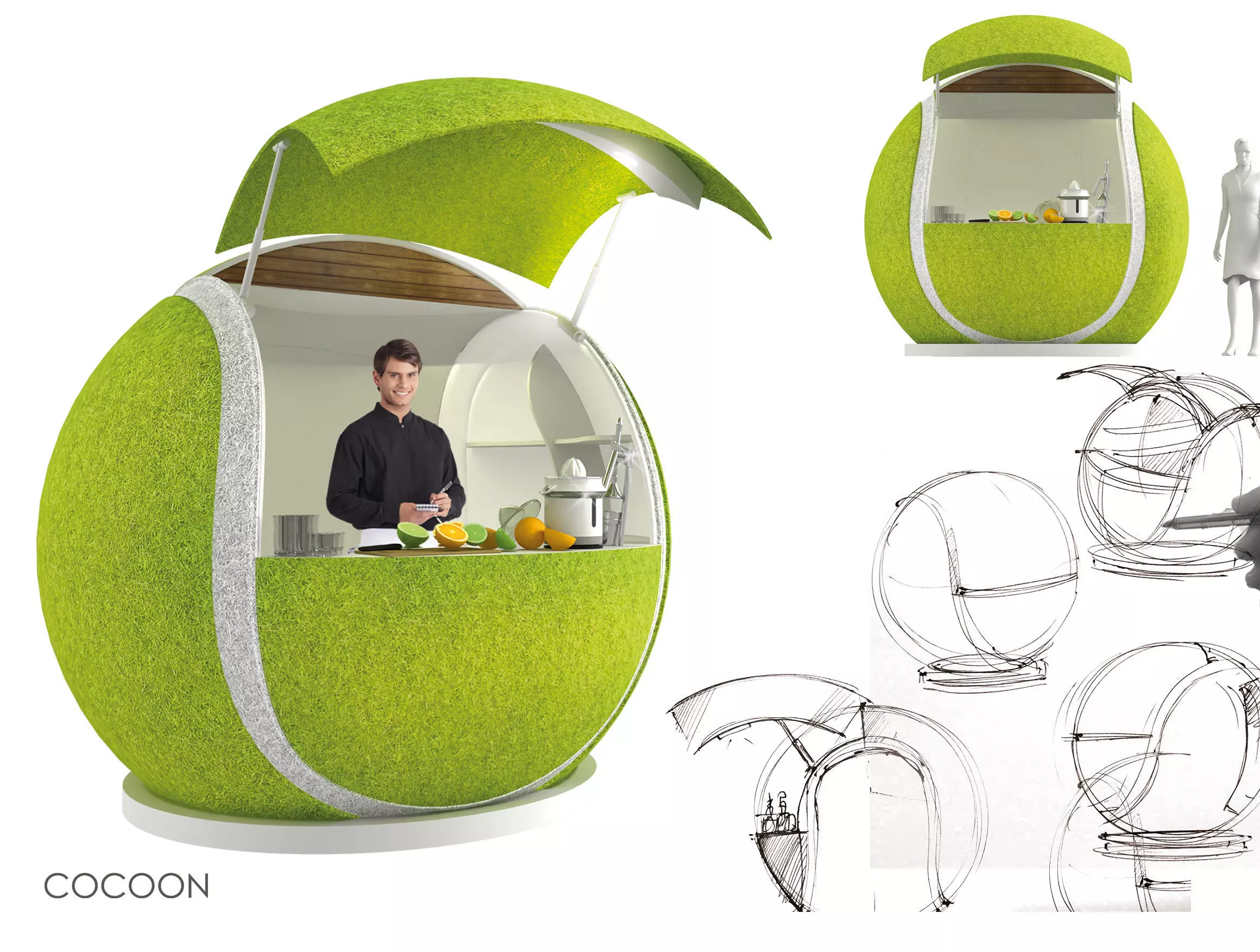 tennis ball bar 3d model 3D model_0