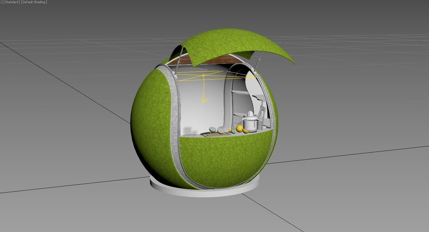 tennis ball bar 3d model 3D model_2