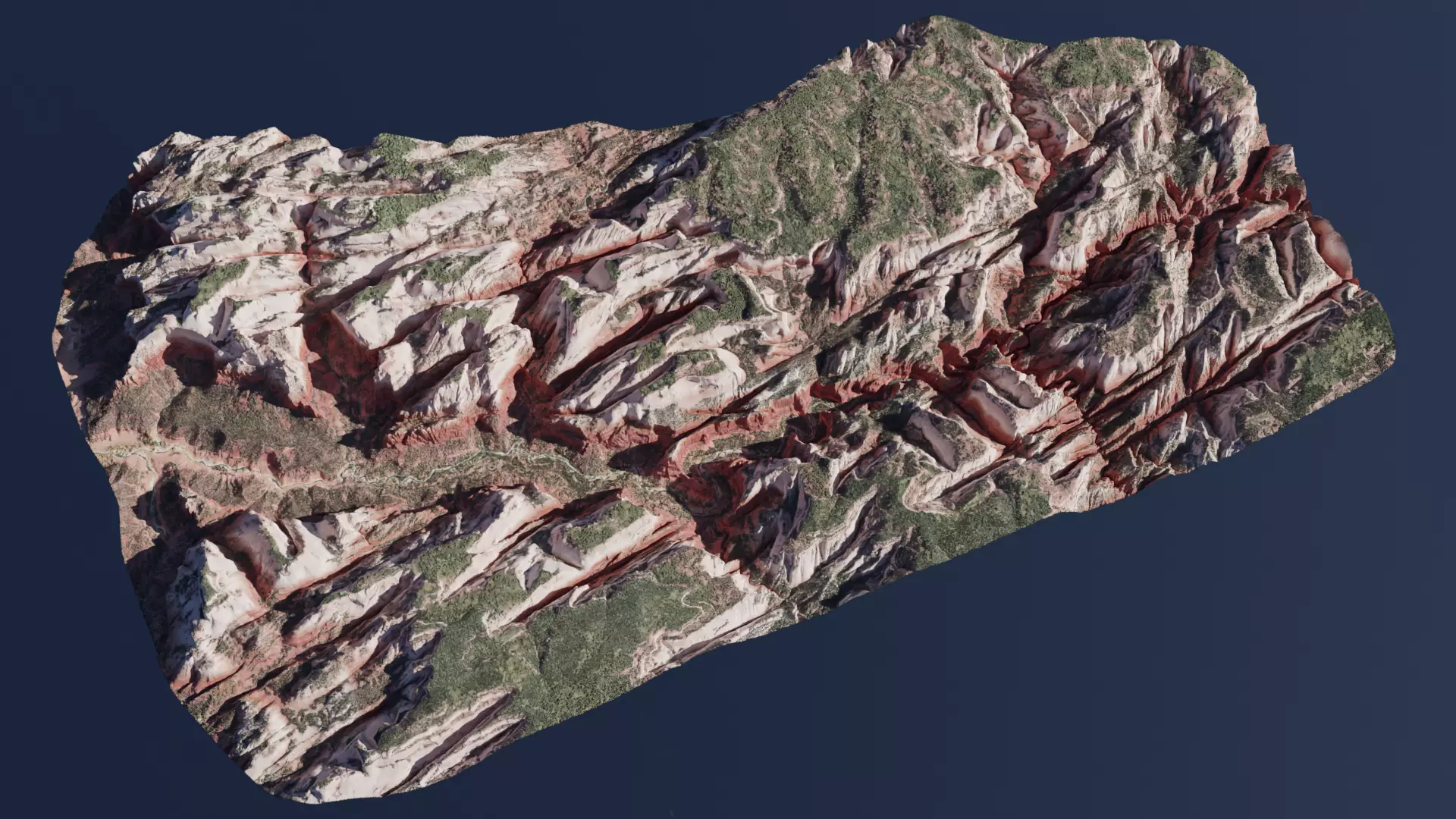 Zion National Park Low-poly 3D model_0