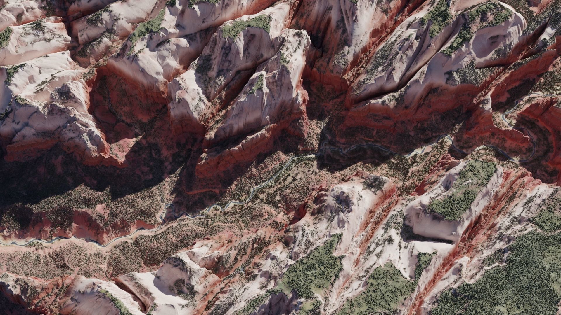 Zion National Park Low-poly 3D model_3