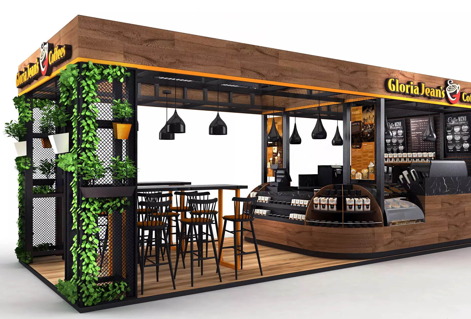 cafe lounge 3d model coffee bar 3d model  3D model_0