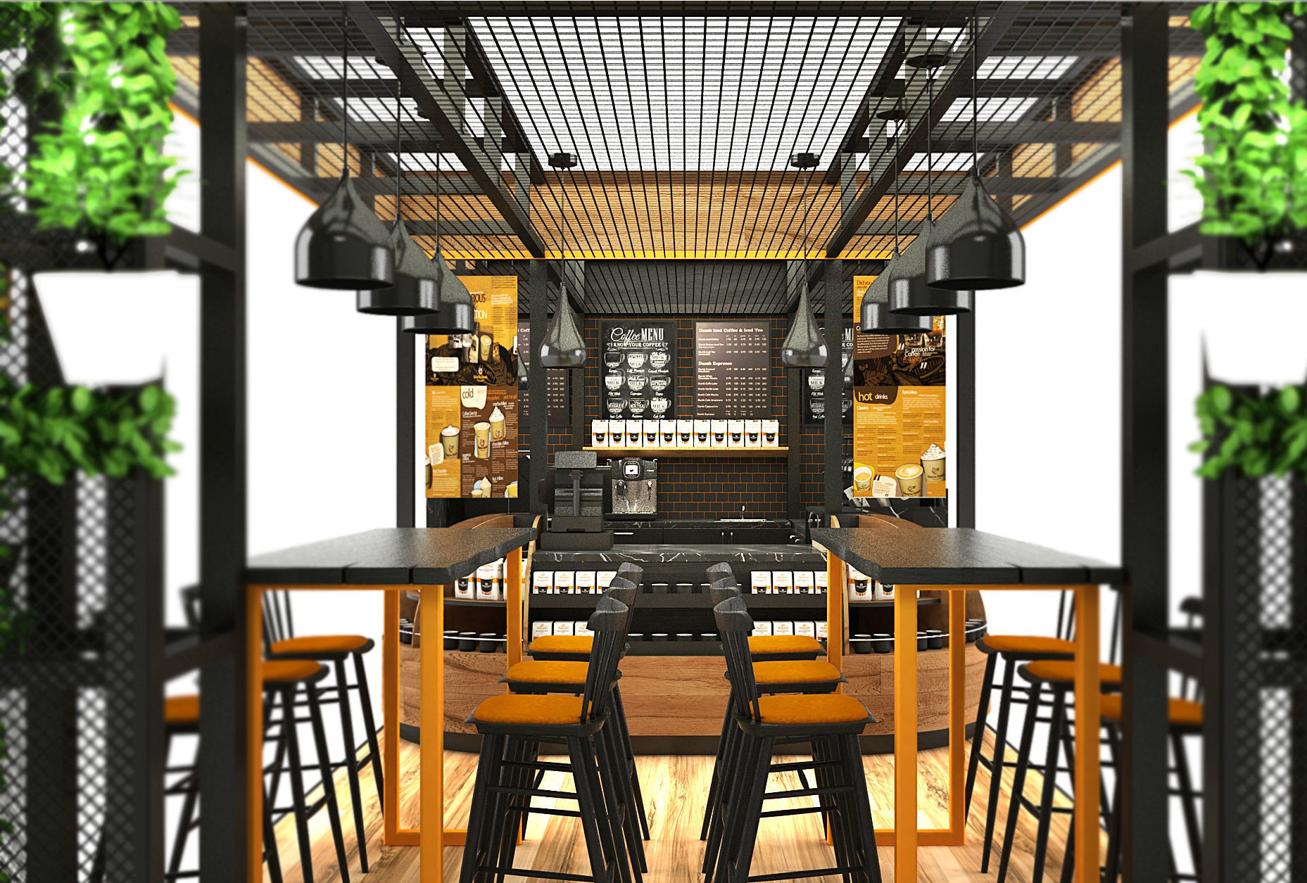 cafe lounge 3d model coffee bar 3d model  3D model_3