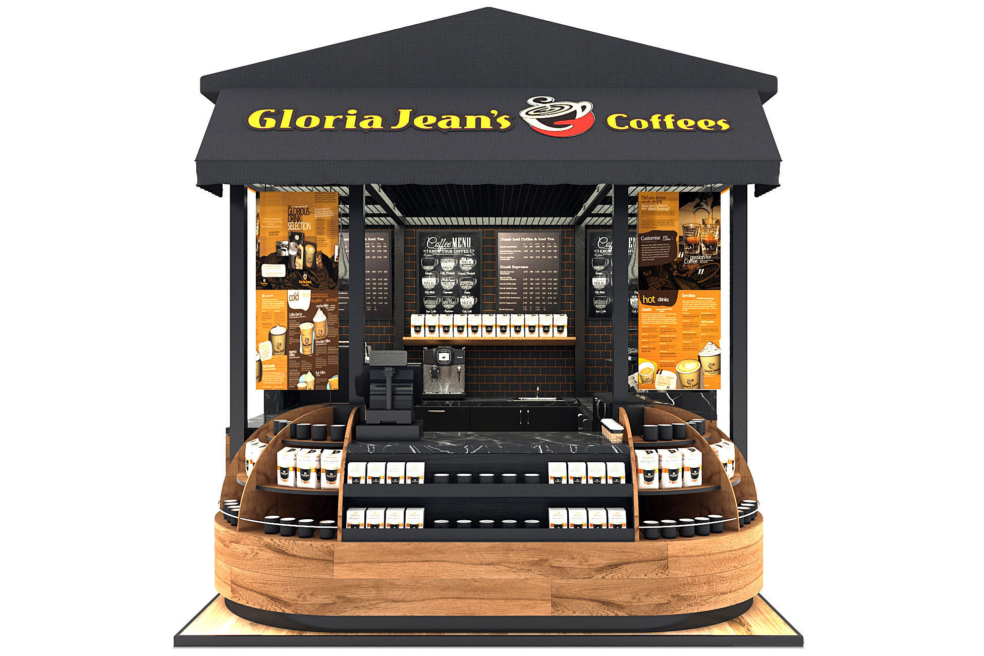 cafe lounge 3d model coffee bar 3d model  3D model_8