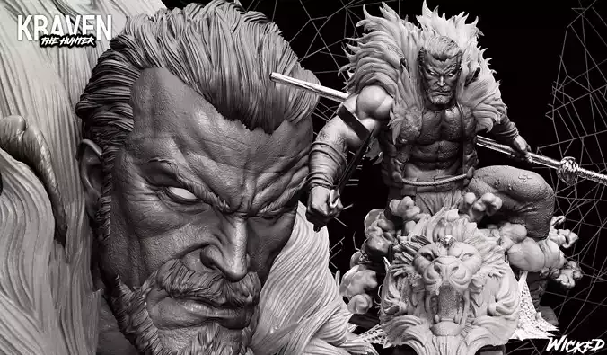 Wicked Kraven Bust Tested and ready for 3d printing