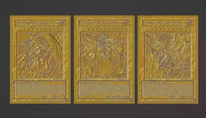 the 3 egyptian gods - yugioh 3D print model