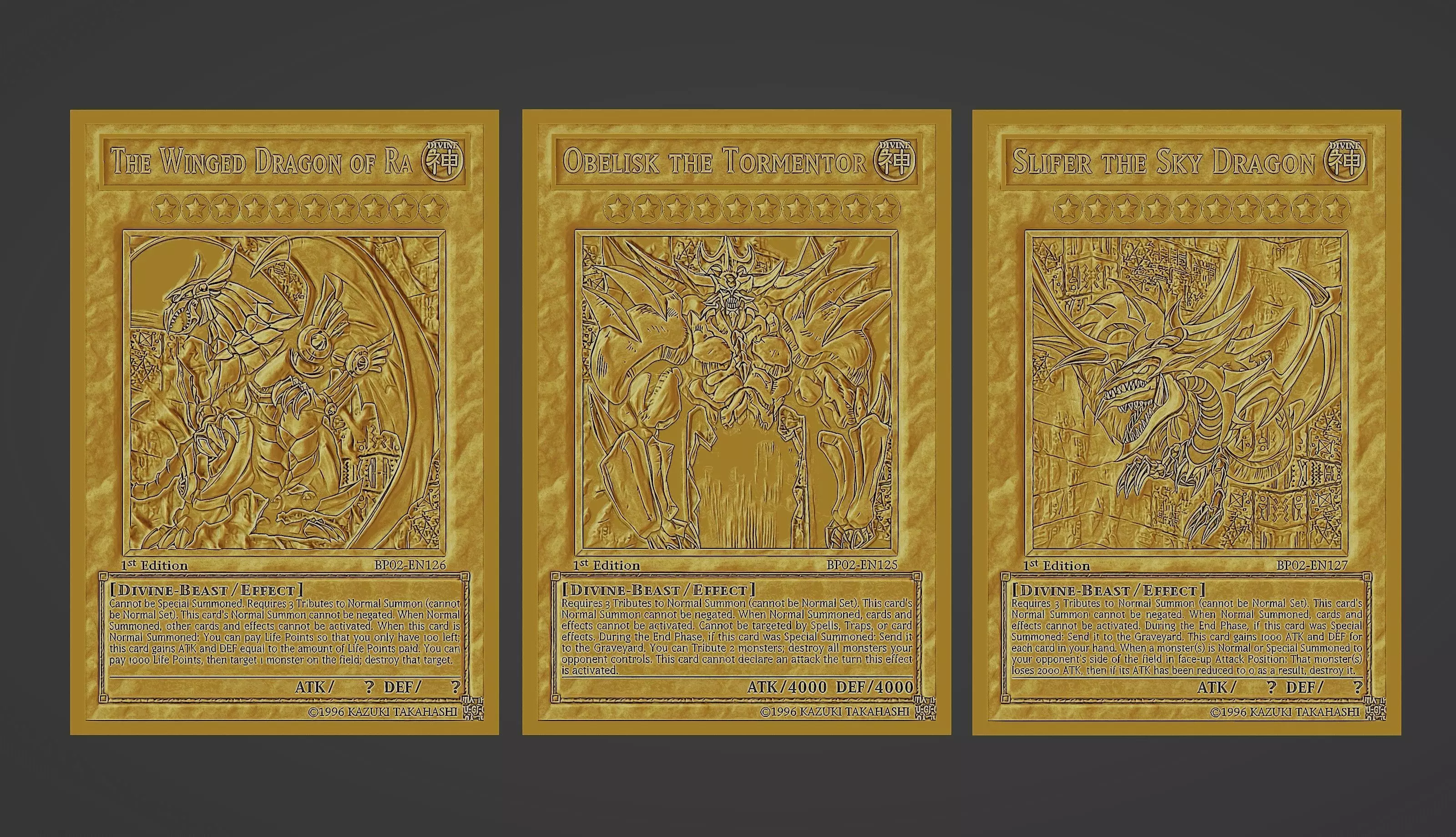 the 3 egyptian gods - yugioh 3D print model