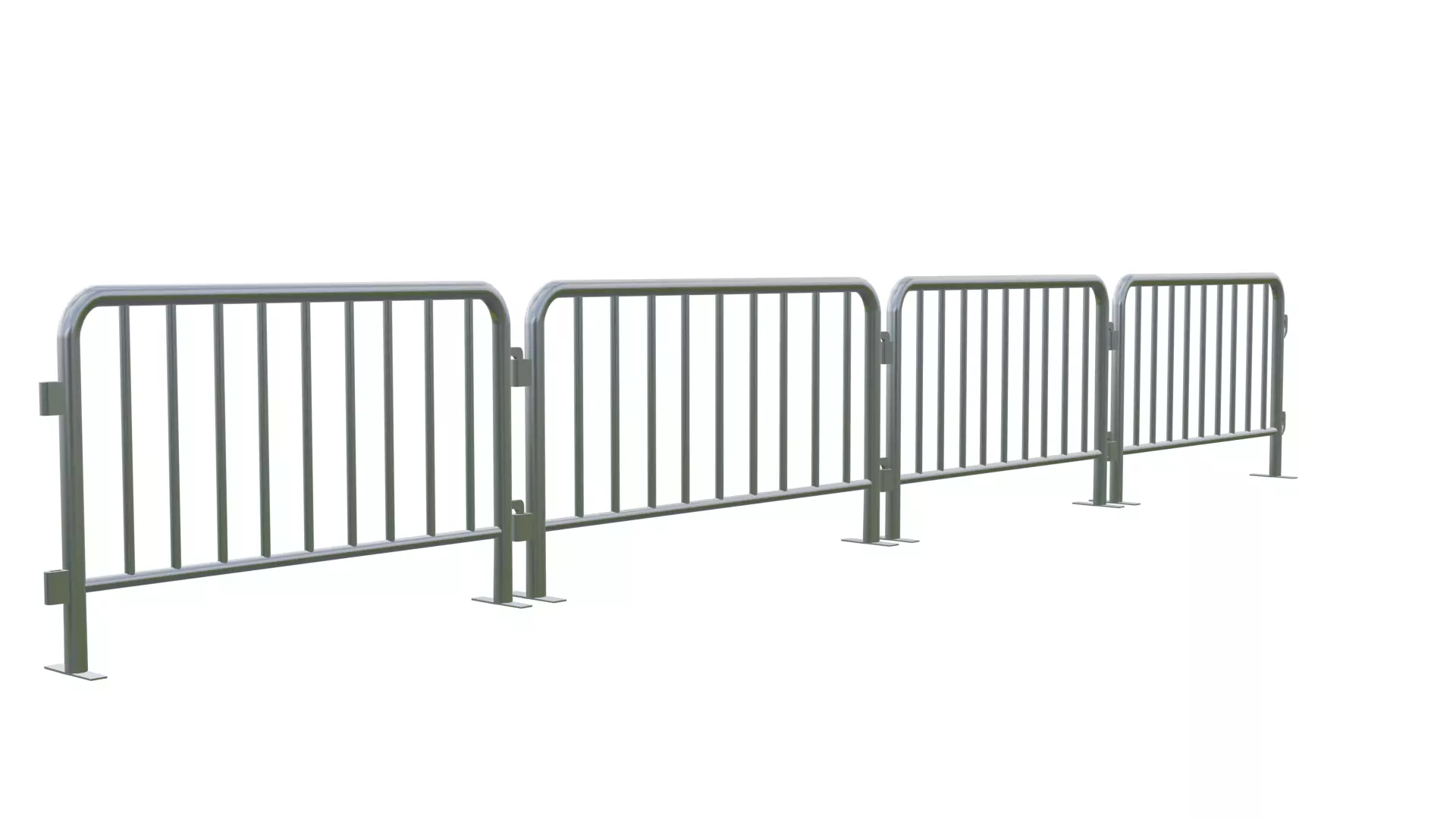 Crowd Barrier LowPoly Free low-poly 3D model