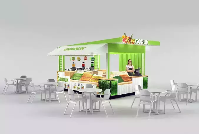 juice energy stand 3d model 3D model
