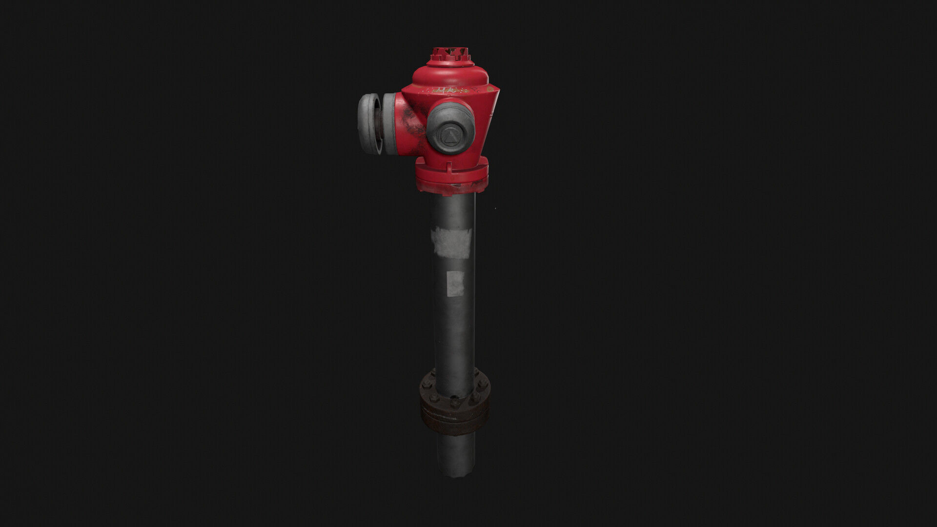 Fire Hydrant Low-poly 3D model_2