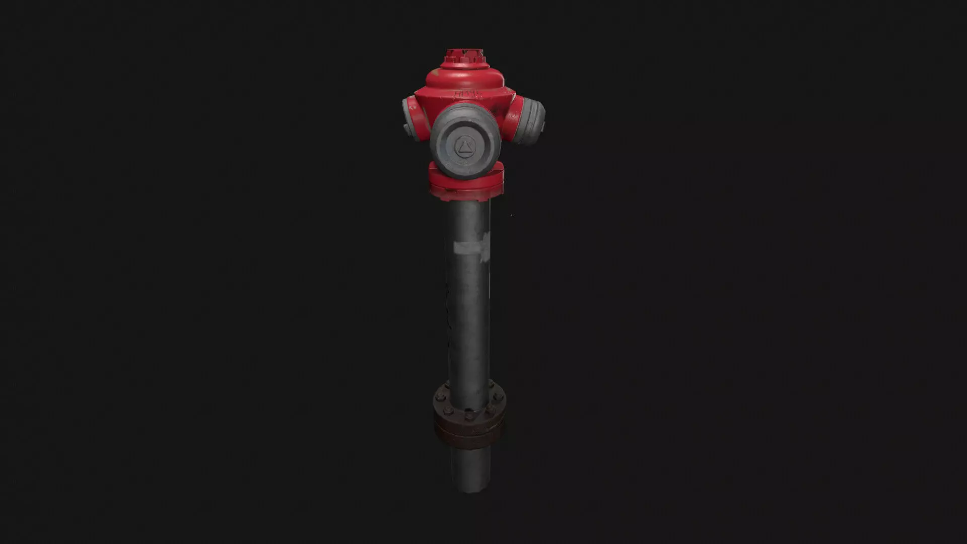 Fire Hydrant Low-poly 3D model_0
