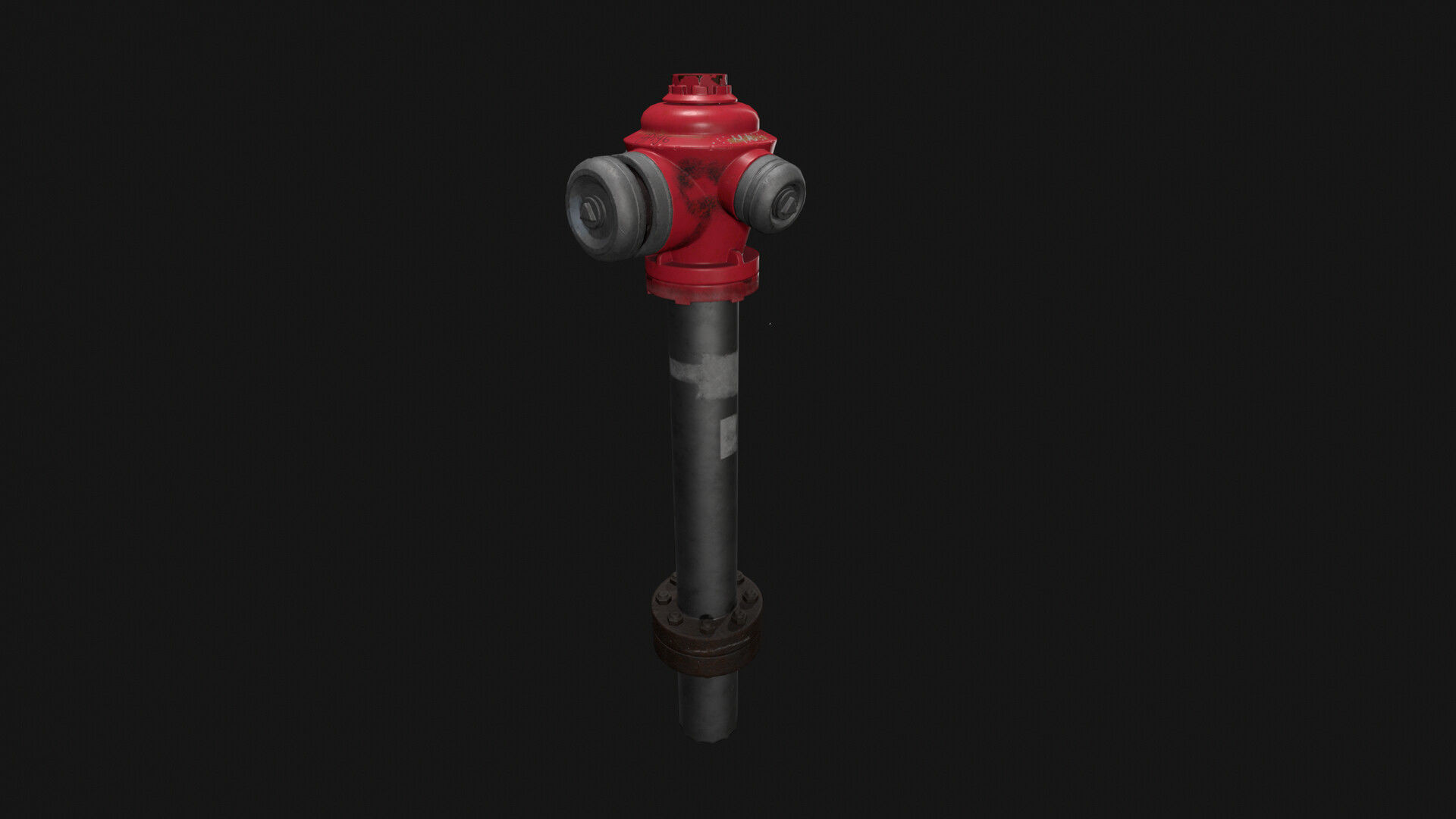Fire Hydrant Low-poly 3D model_1