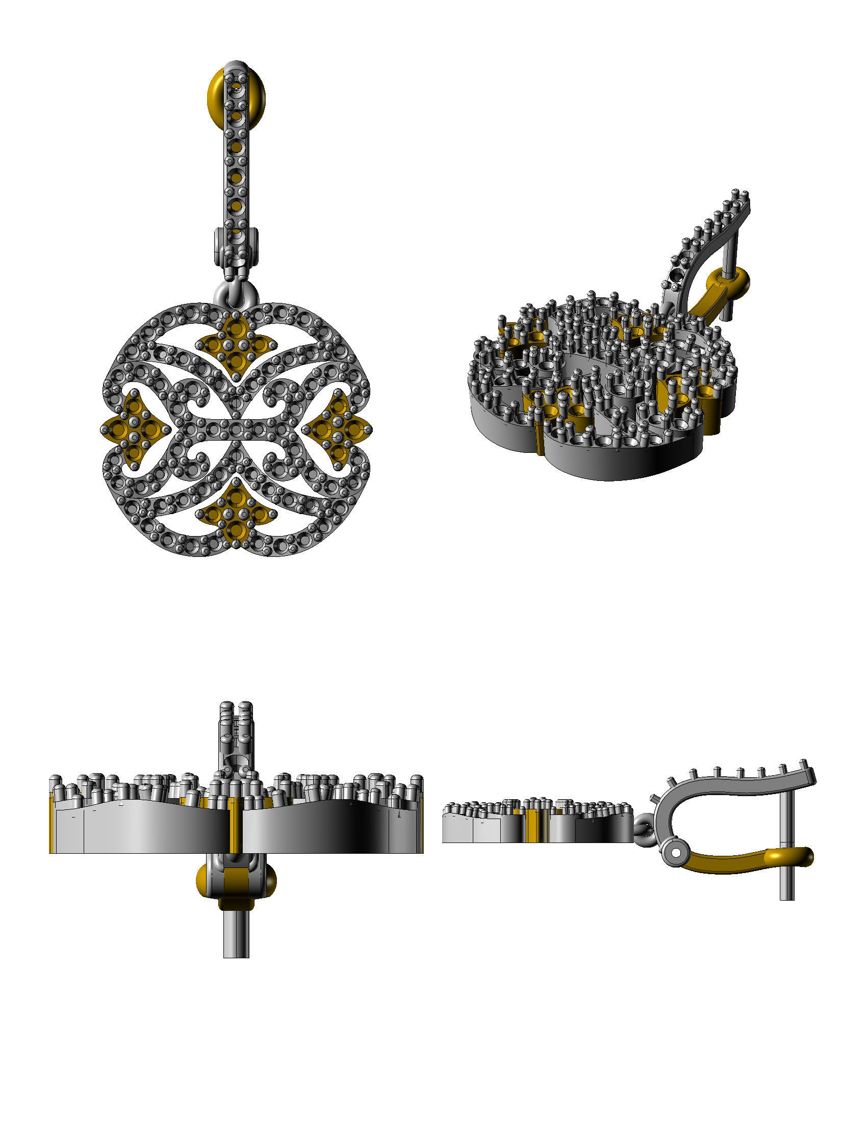 YD285 lever with handle 3D print model_5