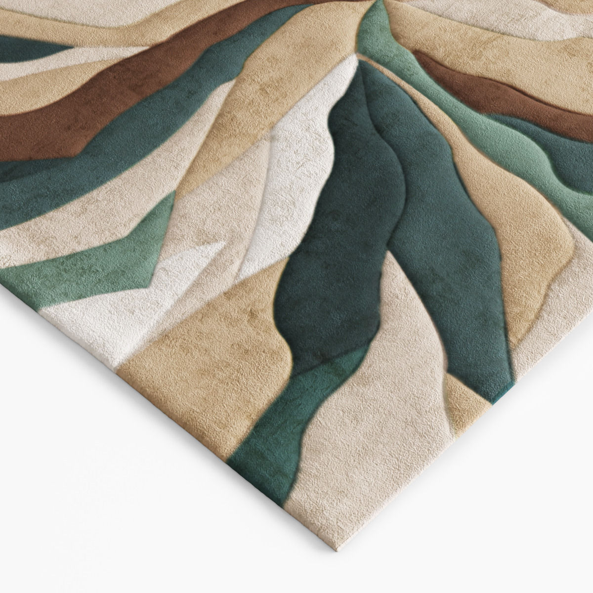 Infinite Splinter Teal Rug 3D model_1