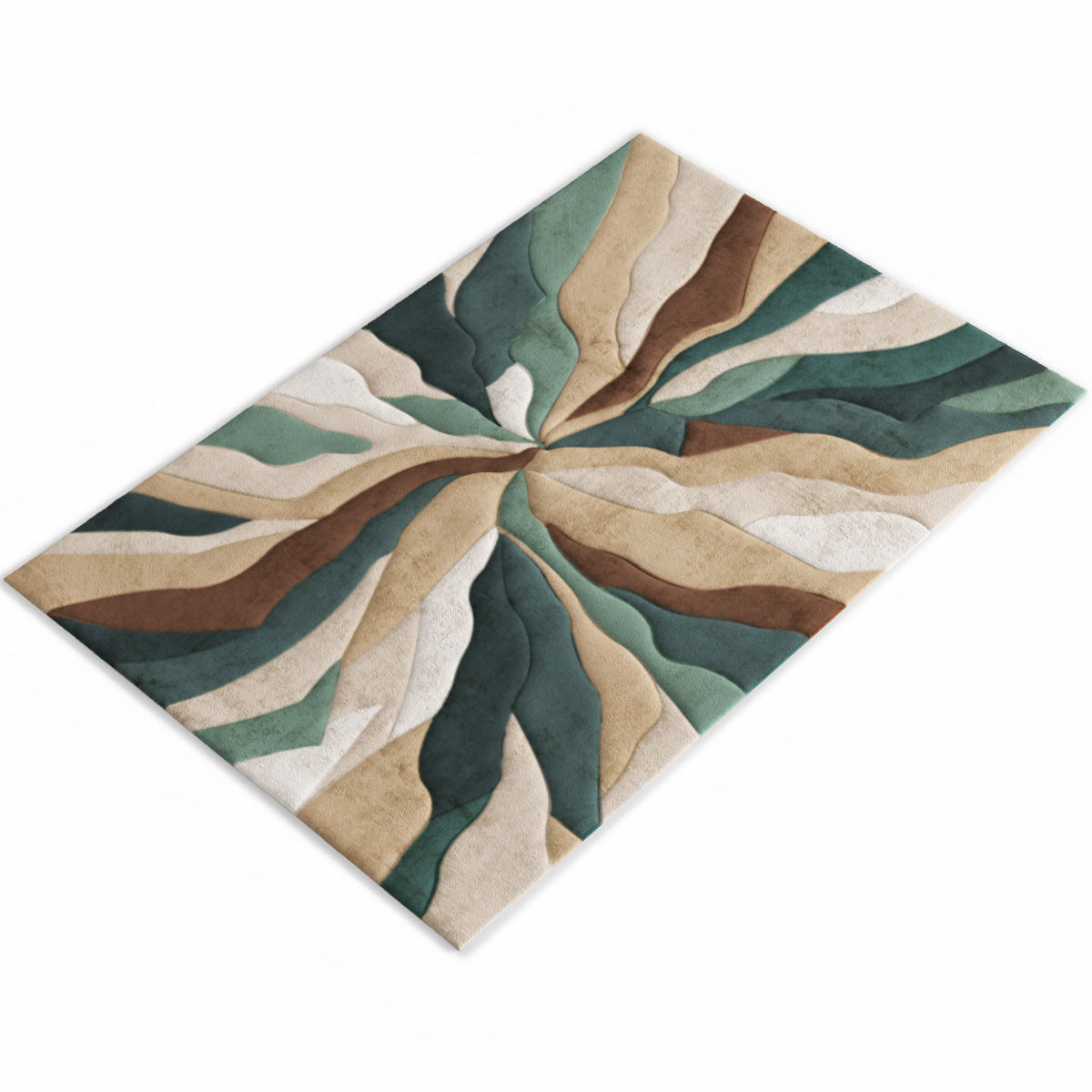 Infinite Splinter Teal Rug 3D model_3