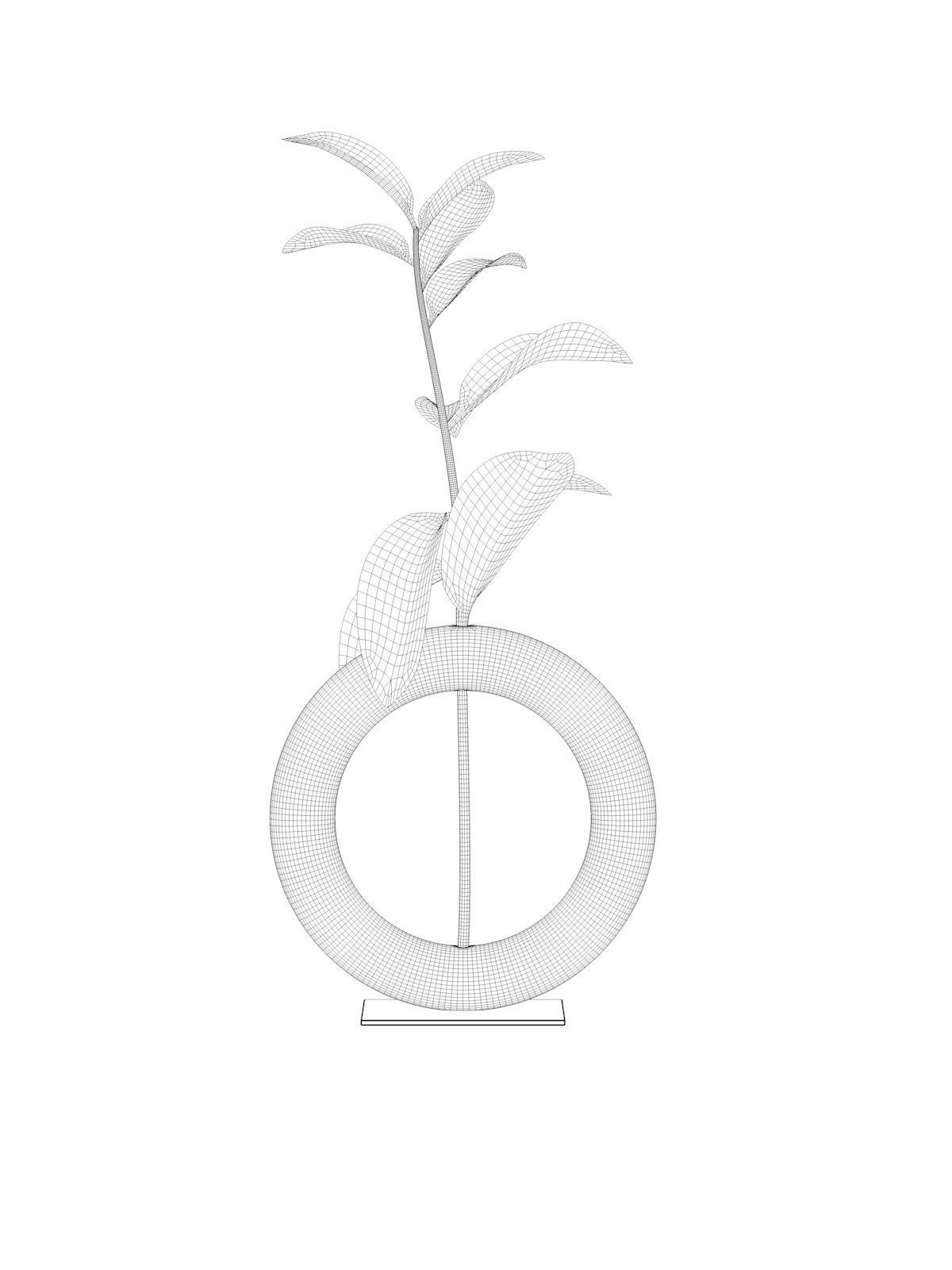 Ring Up with Leaves 3D model CGTrader