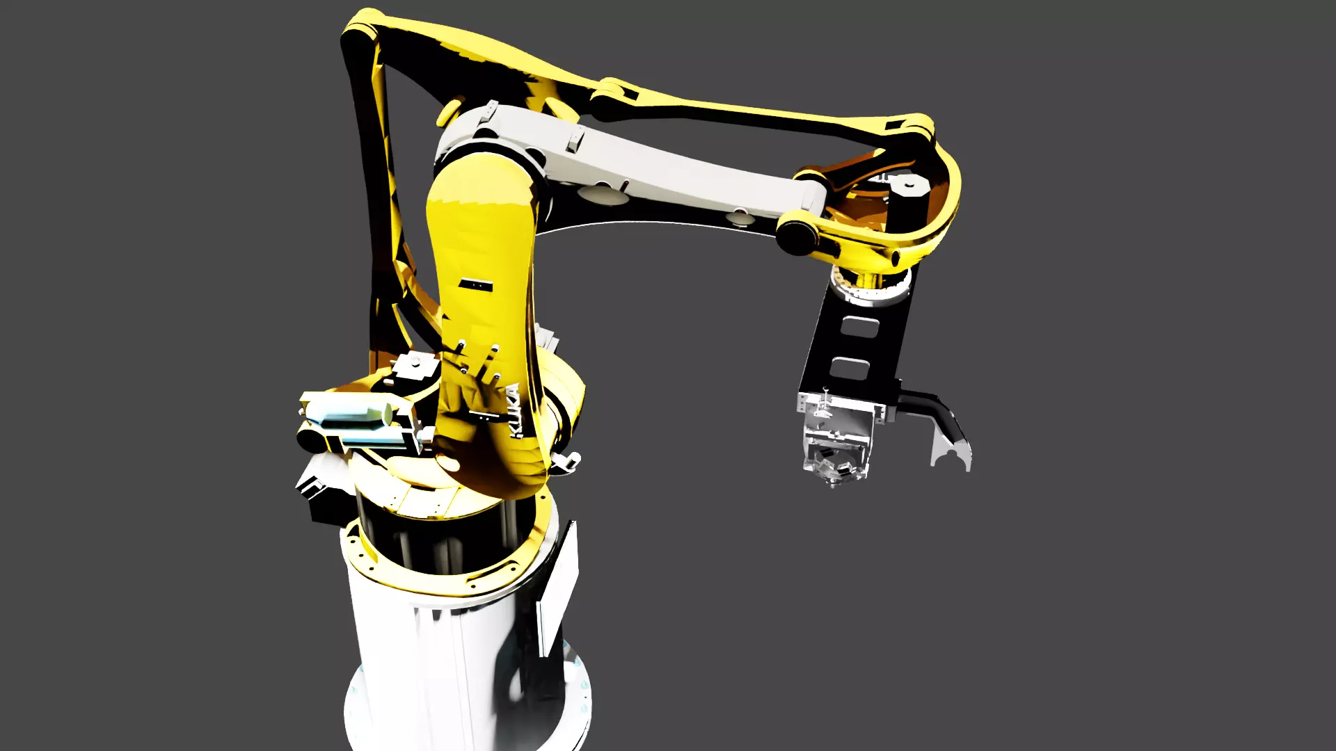 Rigged KUKA arm-robot  Free low-poly 3D model_0