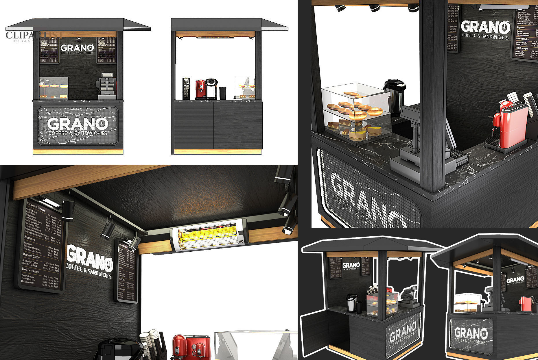 Cafe Bar New design 3d model 3D model_3