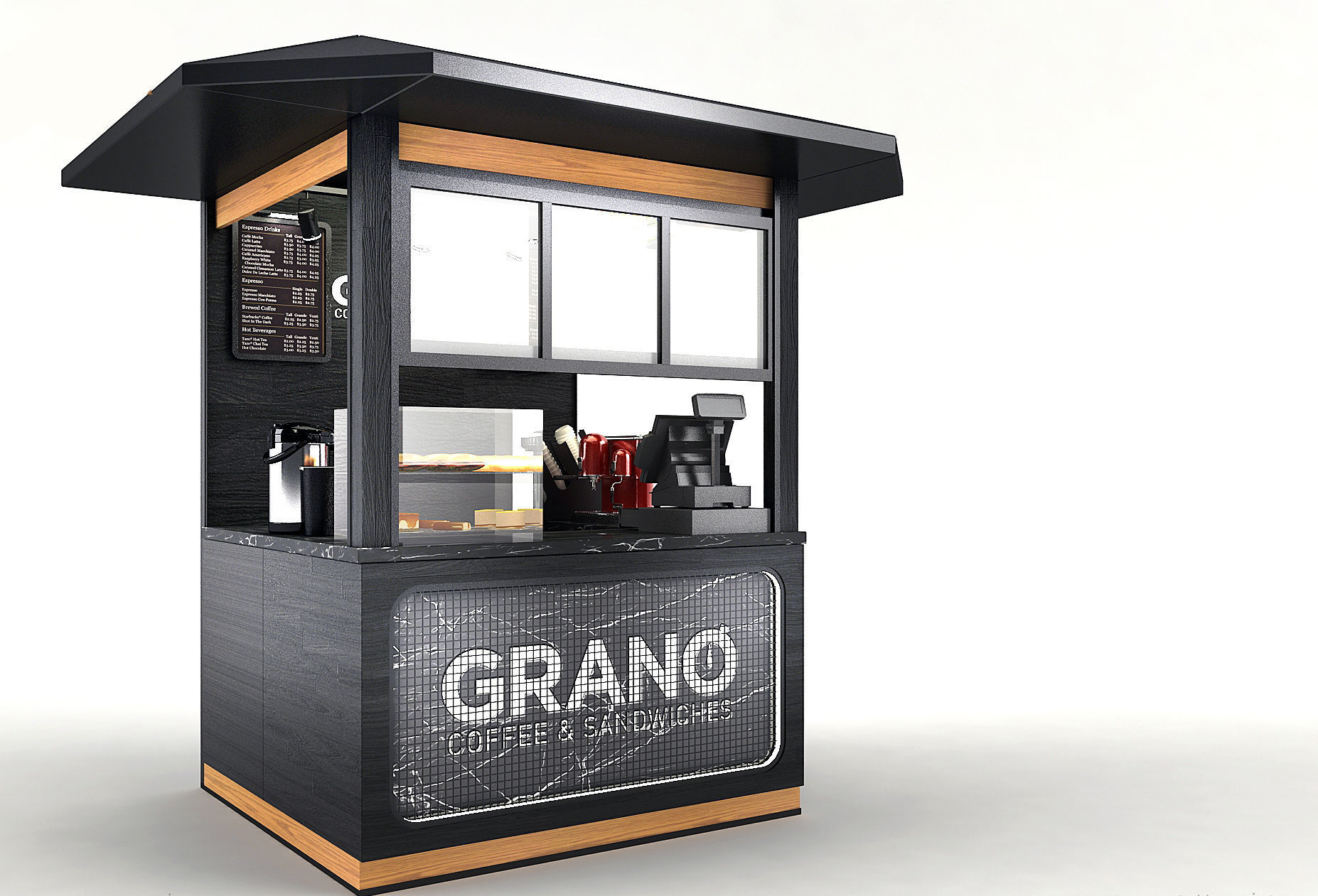 Cafe Bar New design 3d model 3D model_6