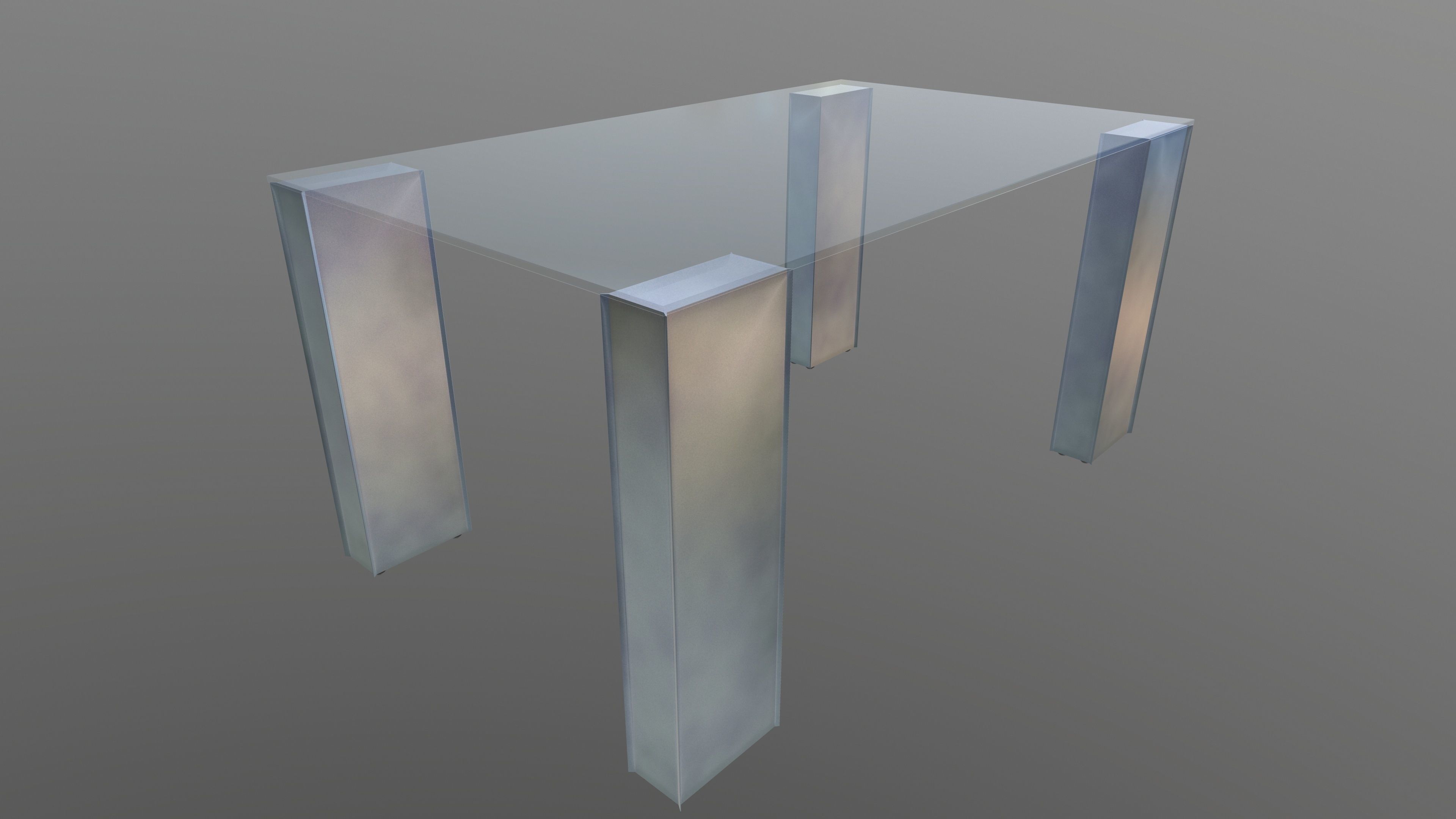 Coffee Table 3D Model AR VR PBR Low-poly 3D model_6
