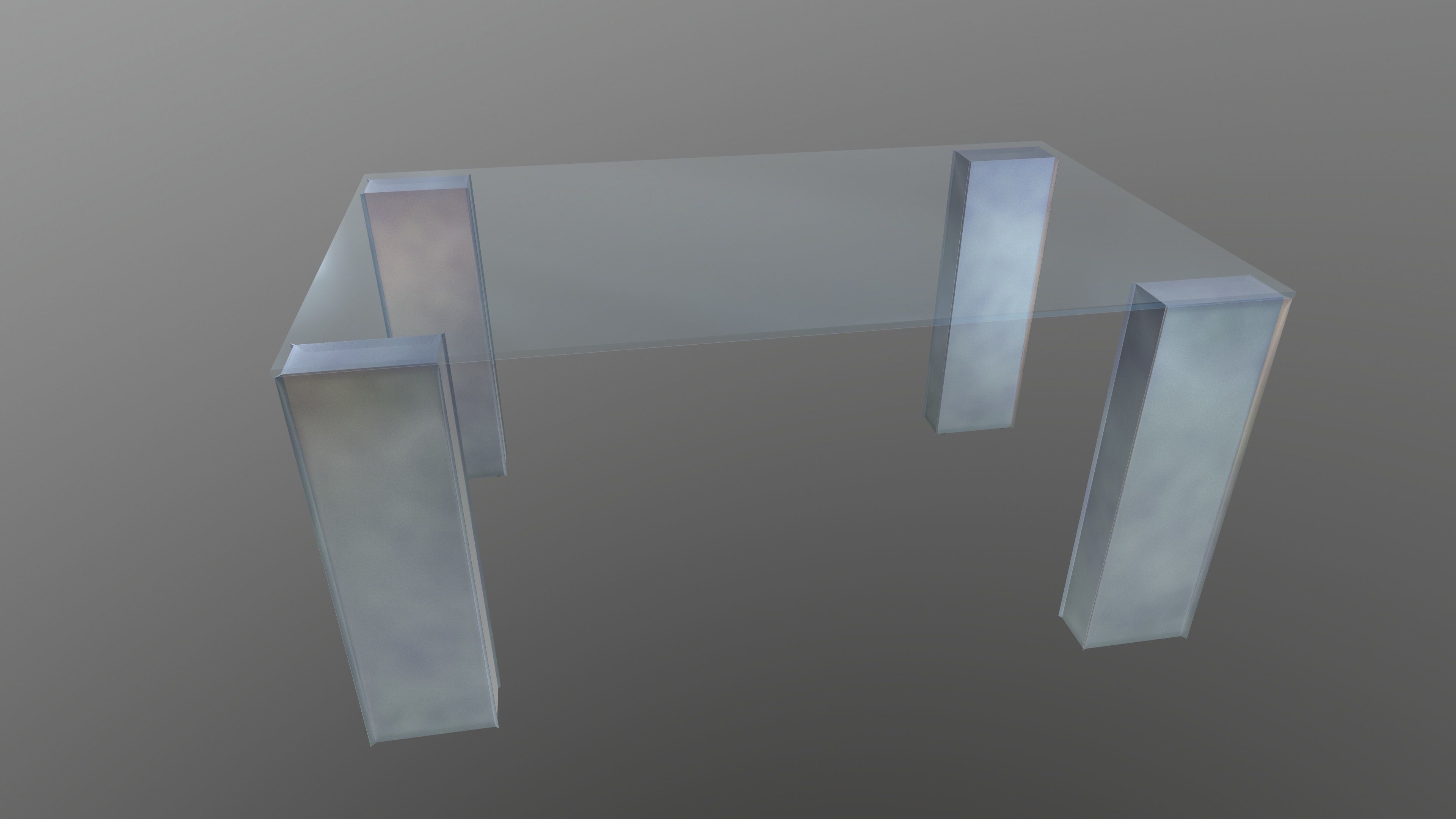 Coffee Table 3D Model AR VR PBR Low-poly 3D model_2
