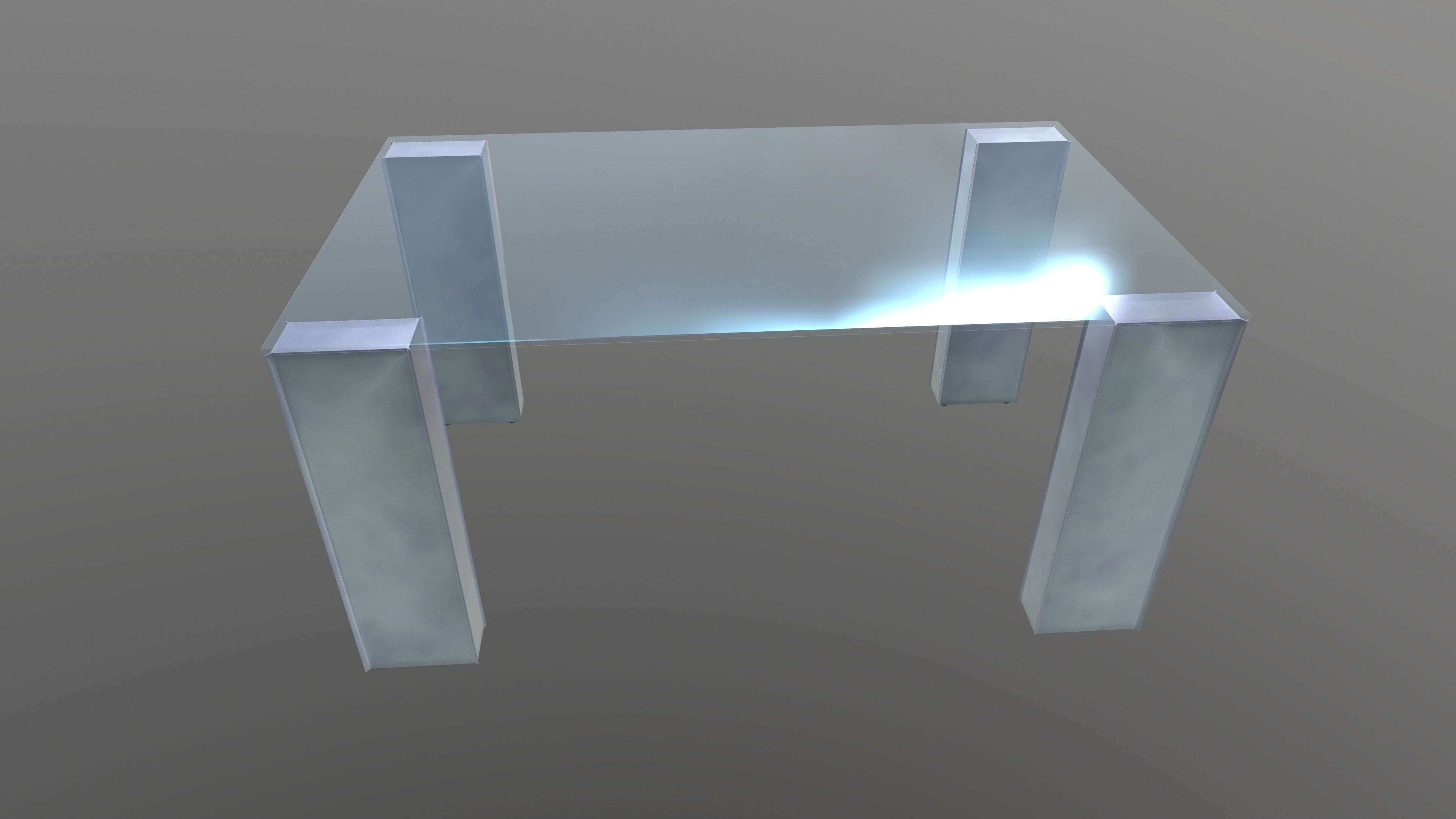 Coffee Table 3D Model AR VR PBR Low-poly 3D model_7