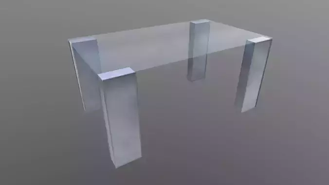 Coffee Table 3D Model AR VR PBR Low-poly 3D model
