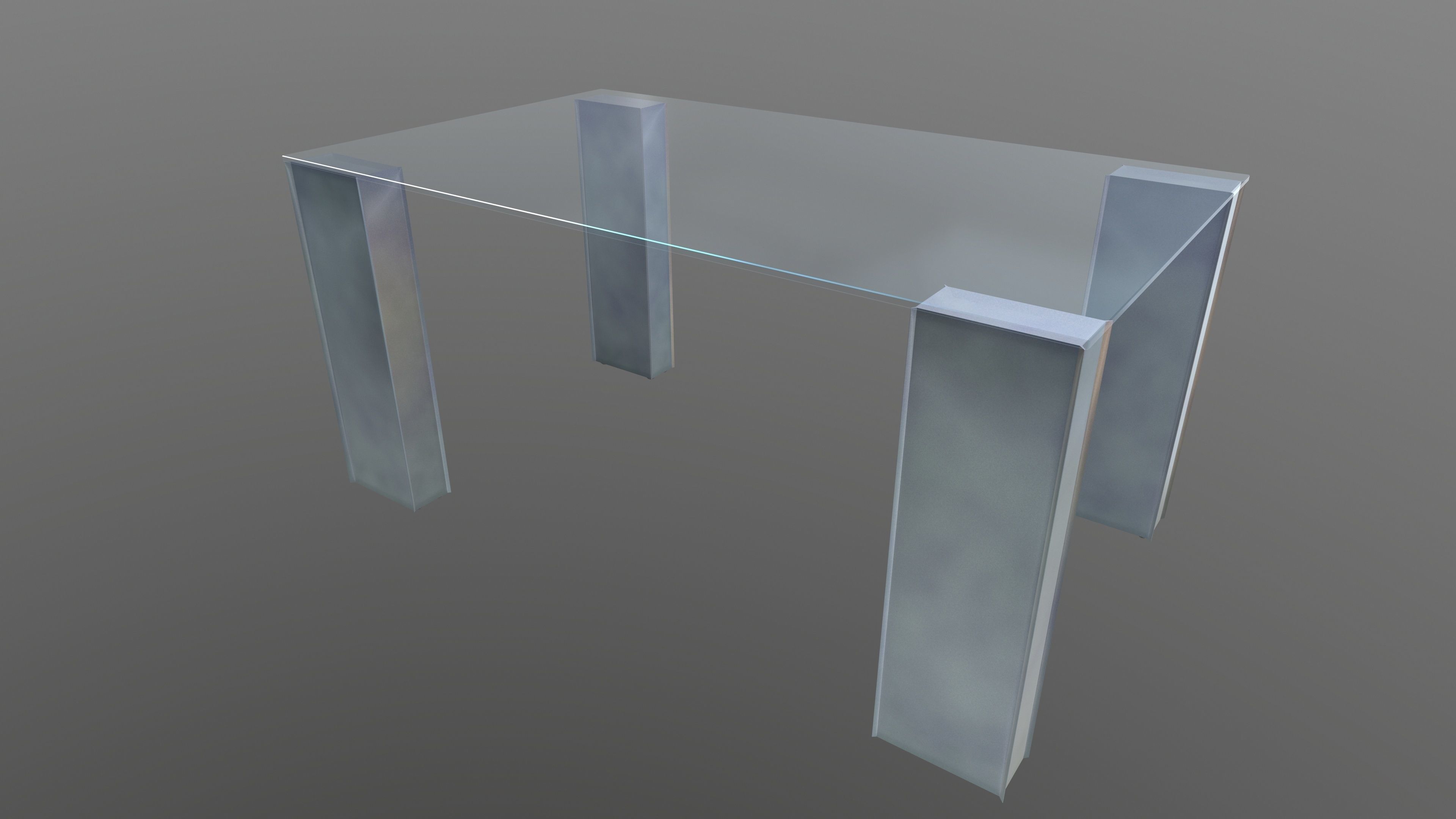 Coffee Table 3D Model AR VR PBR Low-poly 3D model_4
