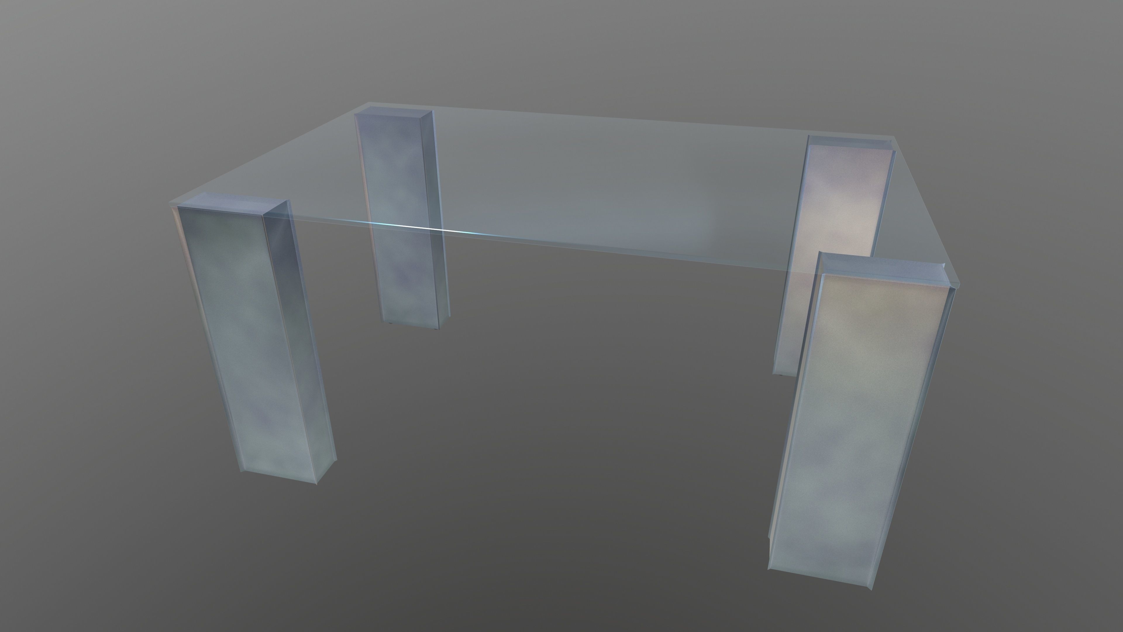 Coffee Table 3D Model AR VR PBR Low-poly 3D model_3