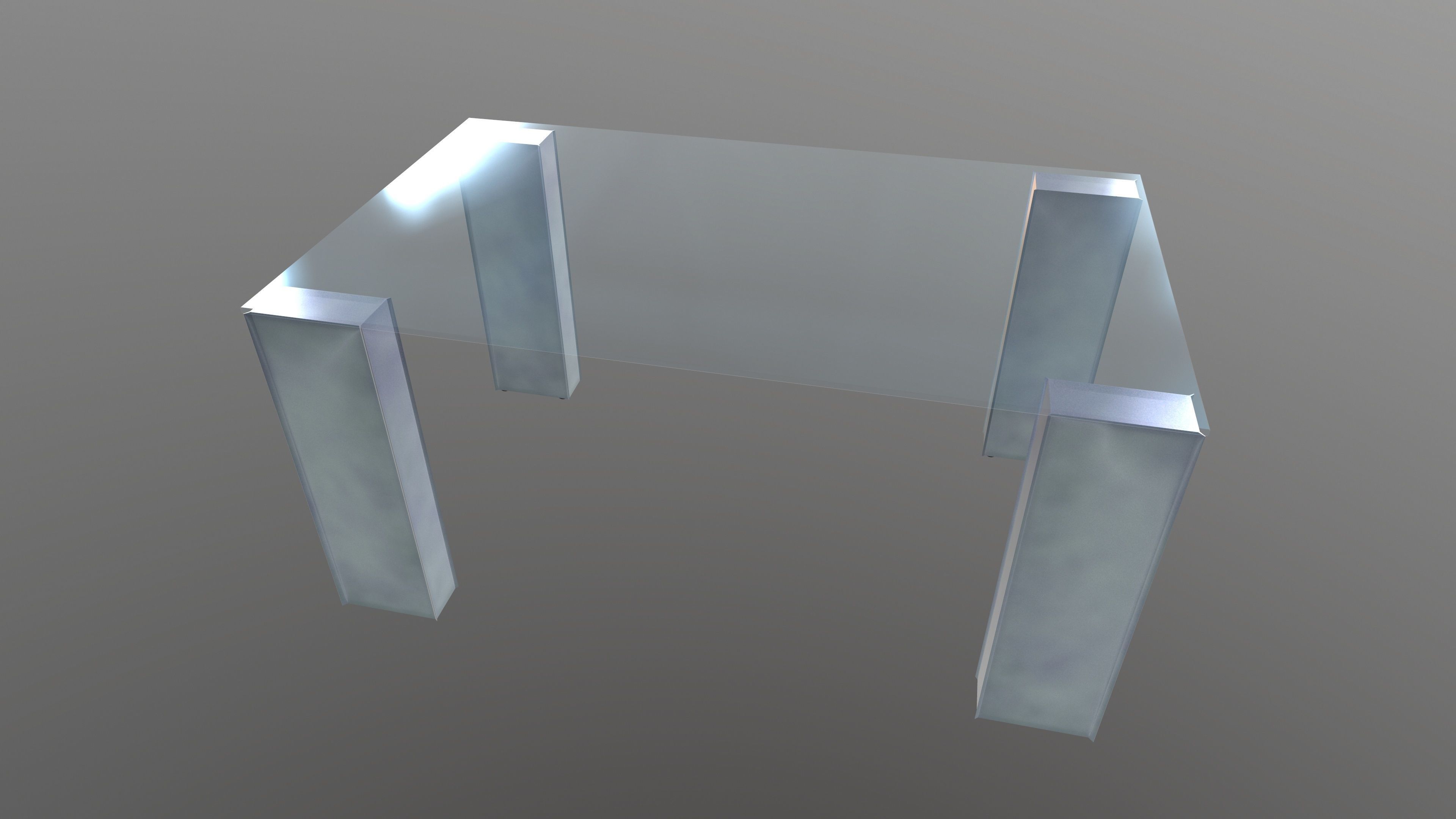 Coffee Table 3D Model AR VR PBR Low-poly 3D model_8