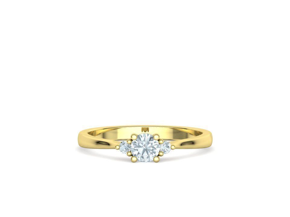 Birgit 3-stone Solitaire Rings Collection 30 pointer stone _14