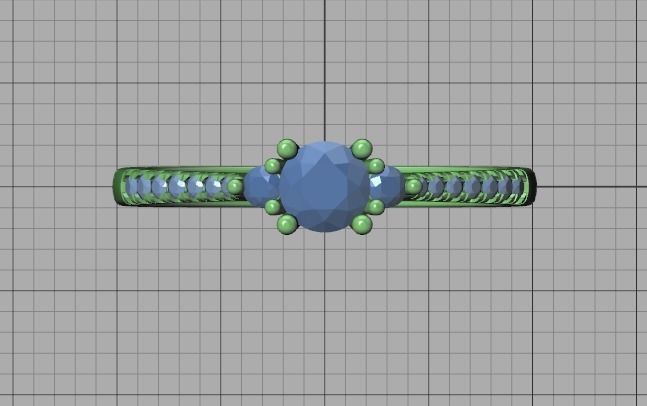 Birgit 3-stone Solitaire Rings Collection 30 pointer stone _30