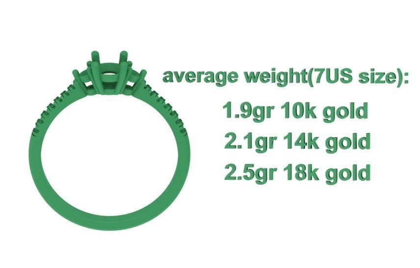 Birgit 3-stone Solitaire Rings Collection 30 pointer stone _34