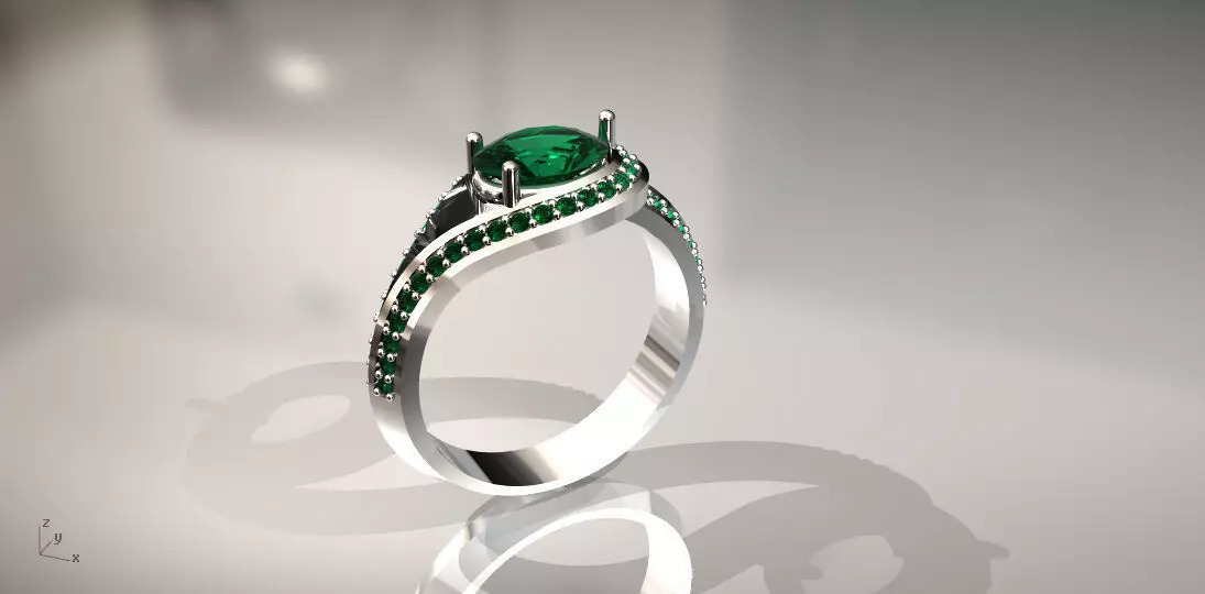 Rings Stone around different Stones  Free 3D print model_0