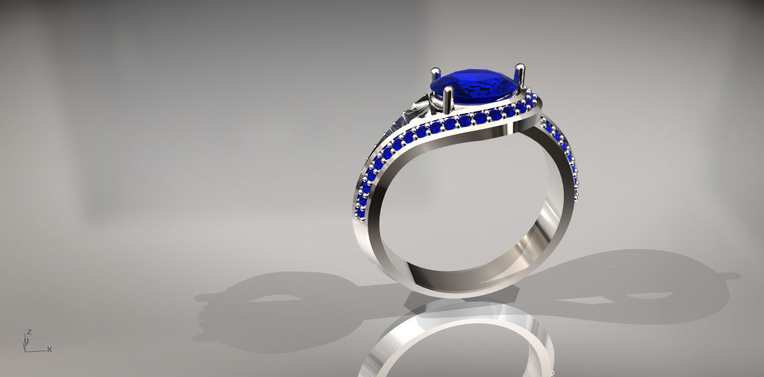 Rings Stone around different Stones  Free 3D print model_1