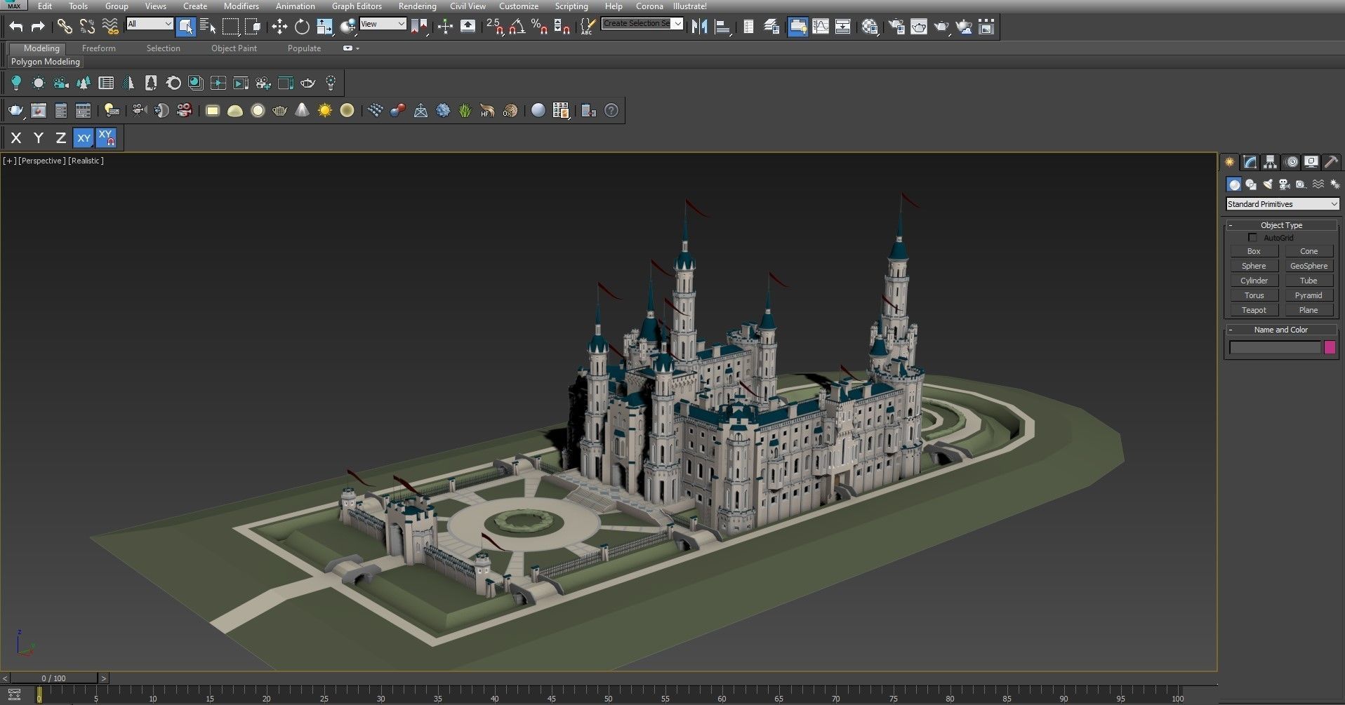 Castle Low-poly 3D model_11
