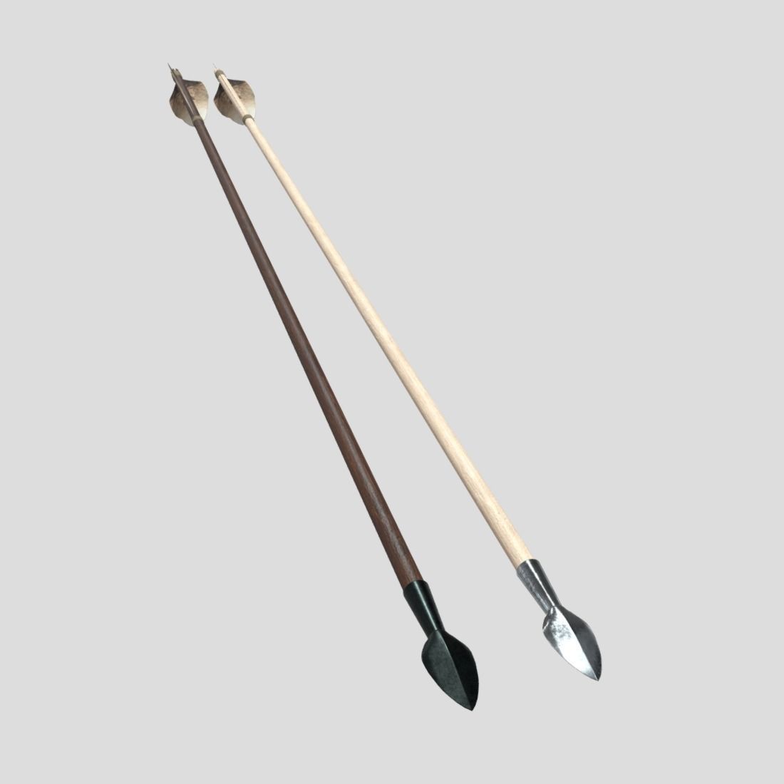 Wooden Arrow 3 Low-poly 3D model_9
