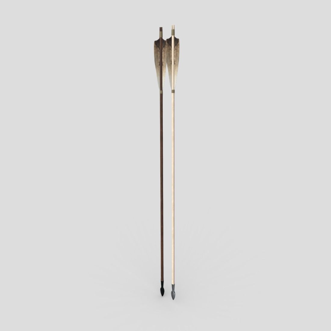Wooden Arrow 3 Low-poly 3D model_3