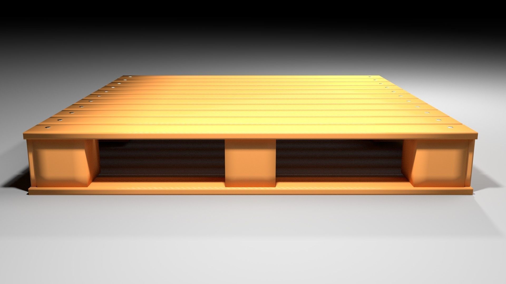 Pallet - Two Way Stringer 3D model_1