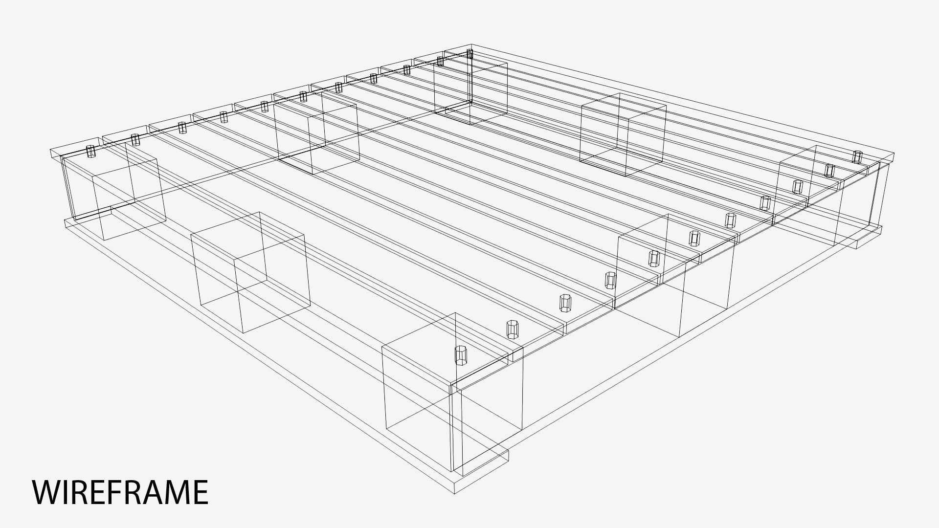 Pallet - Two Way Stringer 3D model_3